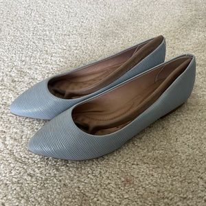 Beira Rio - Pointed Toe Ballet Flat in Baby Blue (Size: 8)